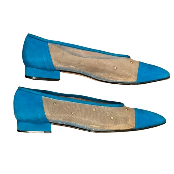 Vintage Red by Ramon Tenza Suede and Rhinestone flats - Picture 2 of 4